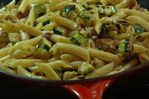 Carbonara aux courgettes